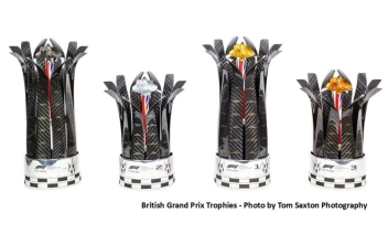 British Grand Prix trophies made from carbon fibre