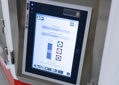 Vapormatt Sabre automatic wet blasting machine control panel