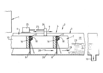 Conveying loose particulate material present in a body of liquid - Patent image
