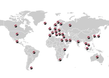 Vapormatt Global partners map