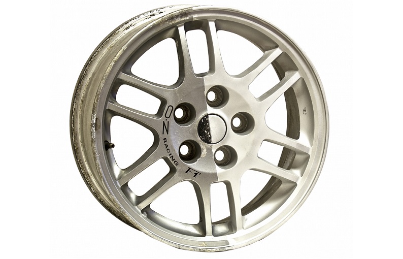 Wet blasted alloy wheels